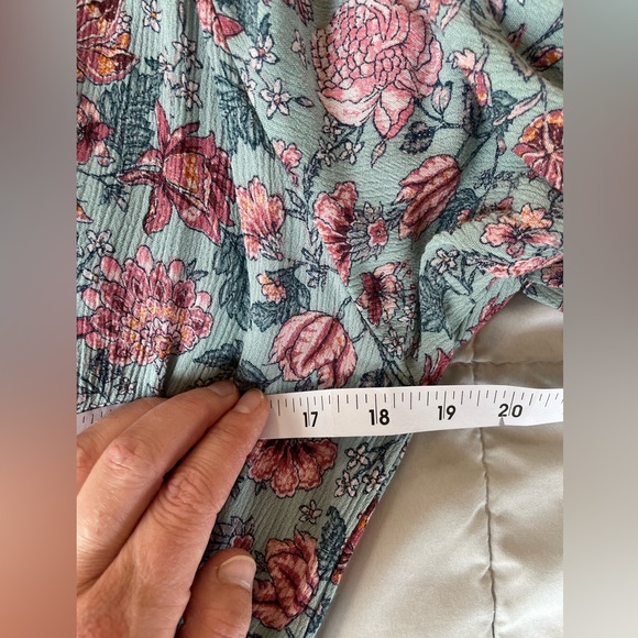 Knox Rose Floral Crinkle Long Sleeve Peasant Boho Tassel Midi Dress Woman’s: M - Picture 8 of 8